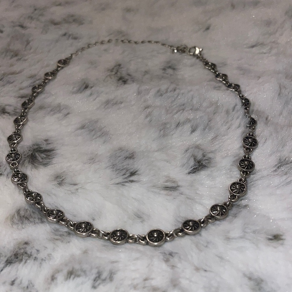 Boho‎ antique silver choker